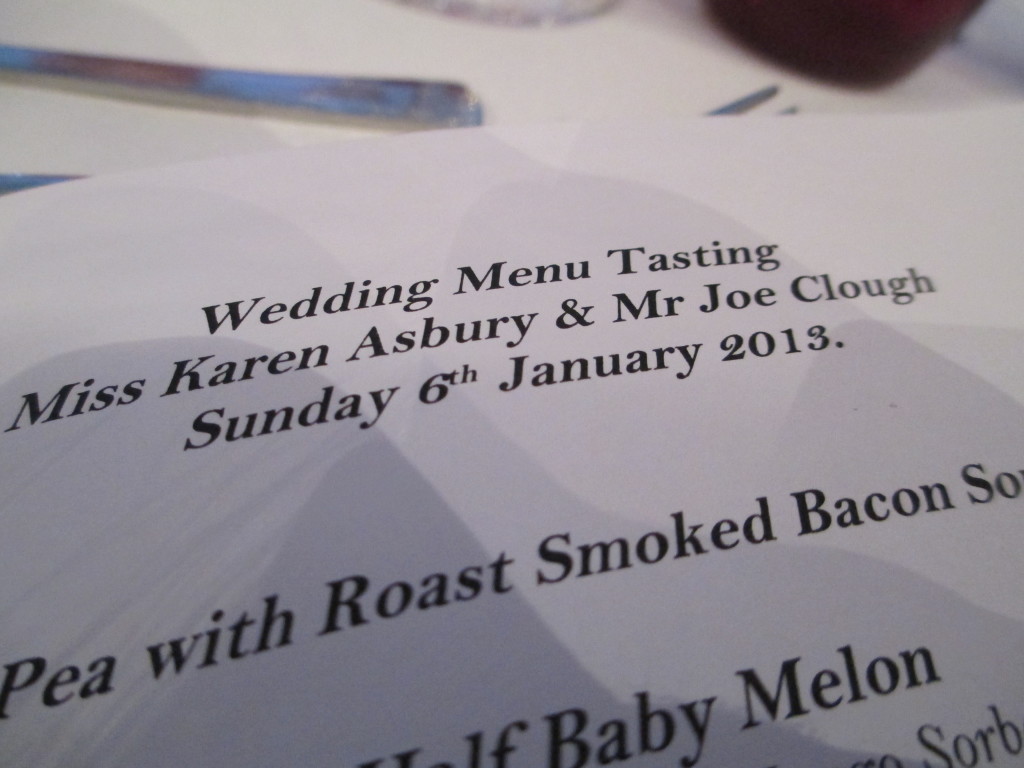 Wedding menu taster