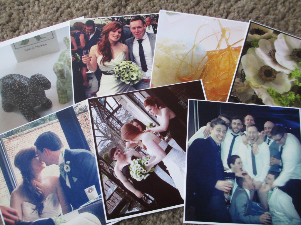 Polaroid wedding photograph