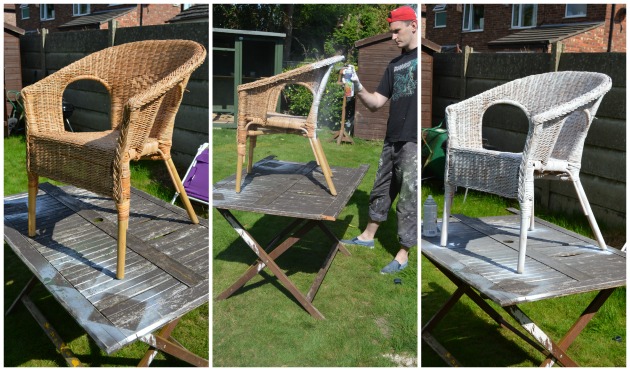 Spray Painting Our Nursery Wicker Chair, How To Paint Over Wicker Furniture