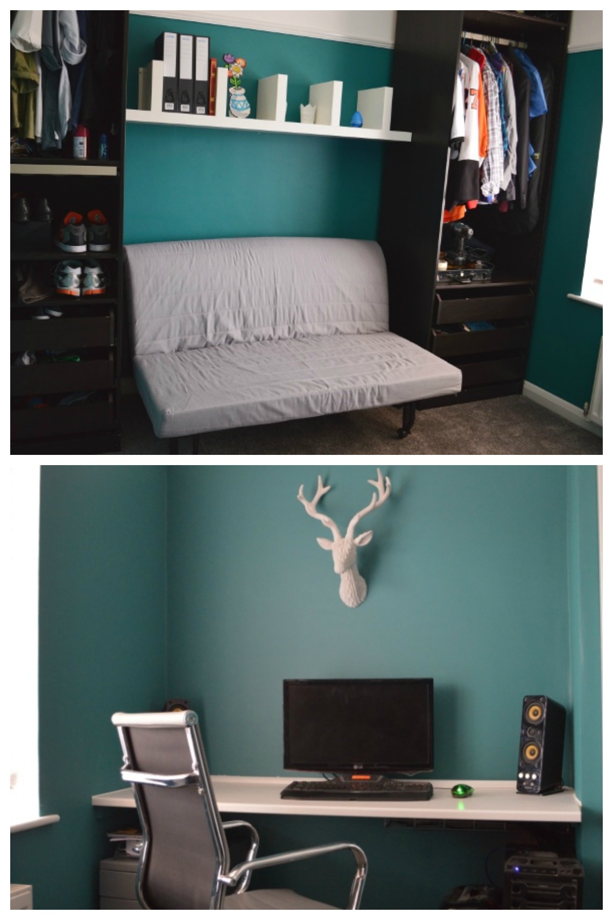 Proud Peacock bedroom and office