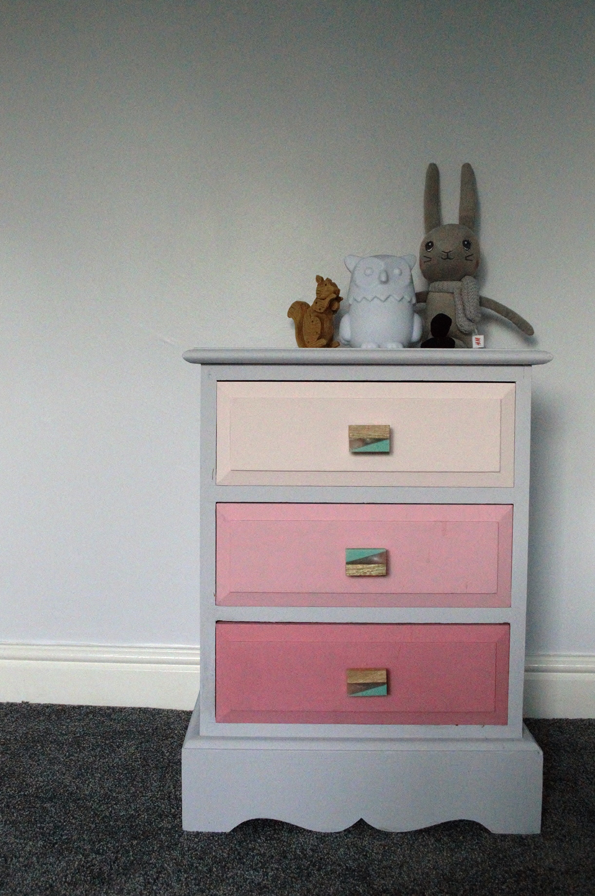 Pink Ombre Chest of Drawers