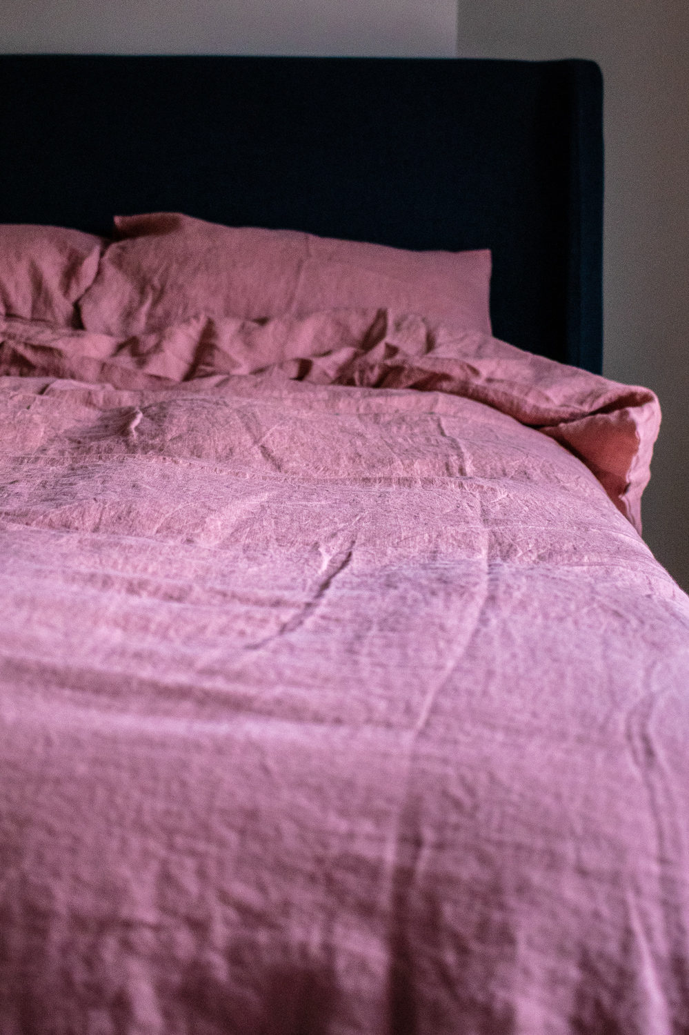 crinkled linen bedding
