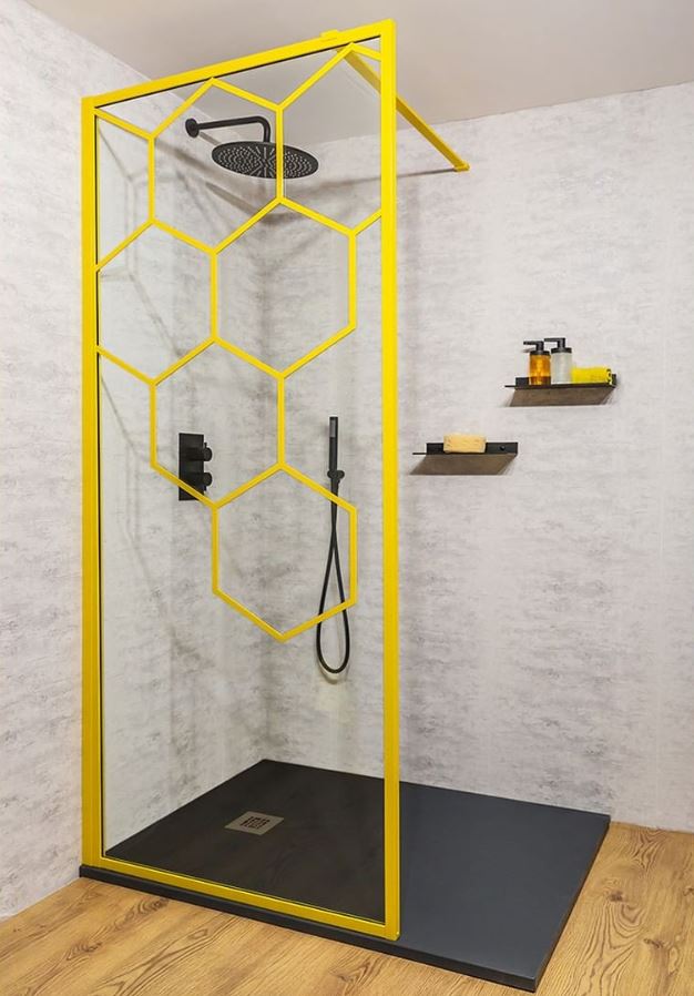 colourful shower screen