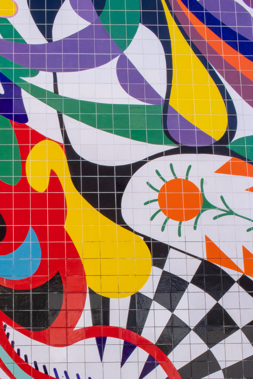 Porto azulejos tiles - The Steak n Shake mural by Joana Vasconcelos